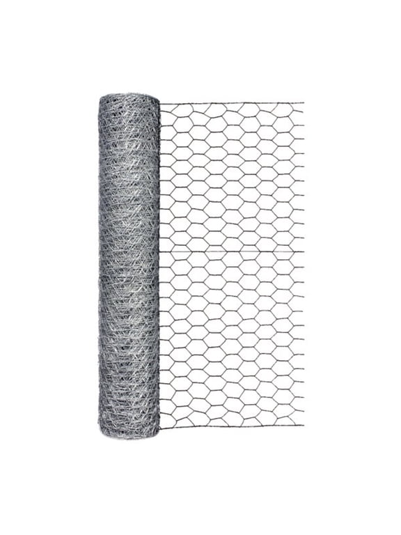 24in H x 50ft L Gray Chicken Wire with 1in Openings