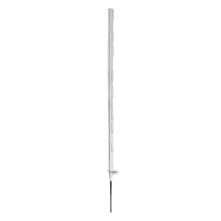 Garden Craft 48in H Molded White Plastic Step-in Post, Fence Post