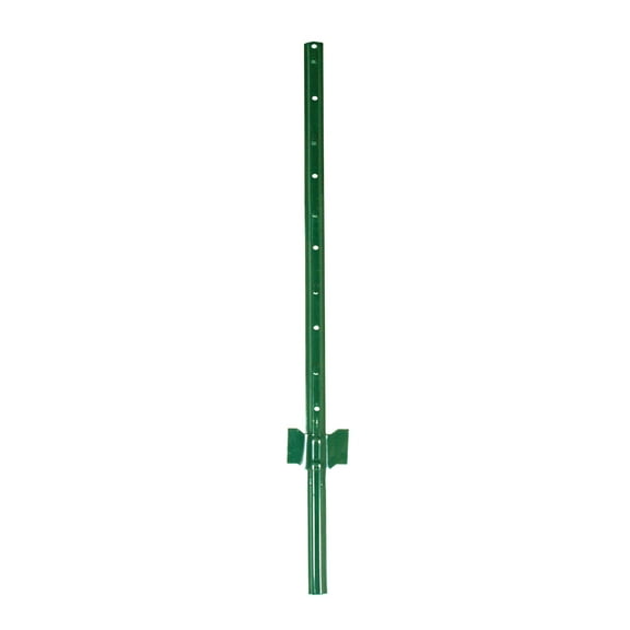 Garden Craft 4ft Green Powder Coated Steel Fence Post, Garden Stake or Plant Support