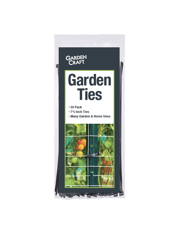 , 8'' x 0.18" Black 75lb Self-Locking Cable Ties 50 Count