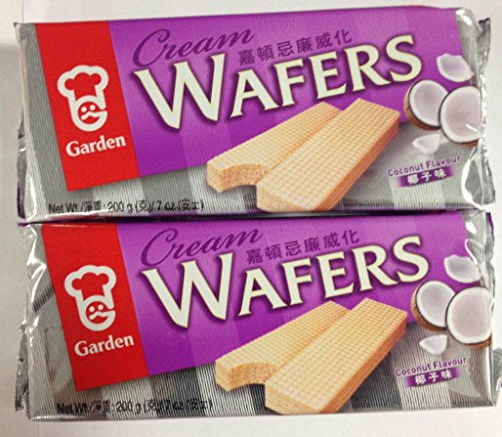 Garden Cream Wafers Coconut Flavor 7 Oz (Pack Of 2)
