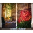 thumbnail image 1 of Ambesonne Garden Curtains 2 Panel Set, Japanese Autumnal Themed, 108" x 96", Multicolor, 1 of 3