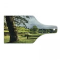 thumbnail image 1 of Garden Cutting Board, Bench Overlooking the Laket Stourhead Countryside Cloudy Day Landscape Print, Decorative Tempered Glass Cutting and Serving Board, Wine Bottle Shape, Green Grey, by Ambesonne, 1 of 1