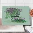 thumbnail image 1 of Garden Cutting Board, Island for Relaxing in the Garden Among the Flowers Blooming Summer Day Art, Decorative Tempered Glass Cutting and Serving Board, Large Size, Purple Green, by Ambesonne, 1 of 5