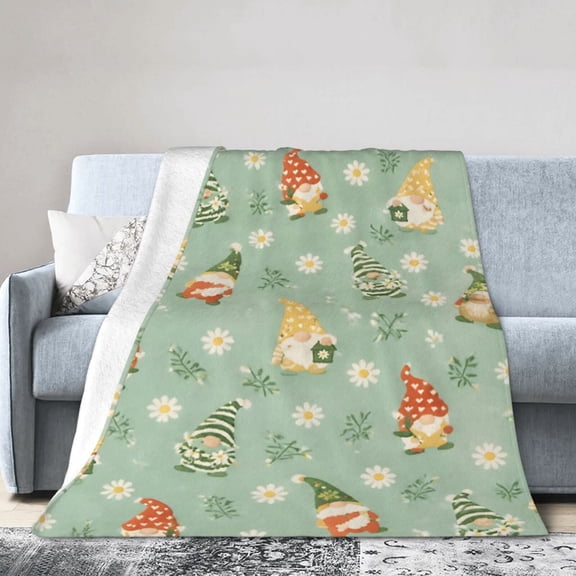 Garden Daisy Floral DesignBlanket Warm MilkyPlush Throw Blankets, Ultra Soft Cozy Blankets for Couch, Sofa and Bed 50x40