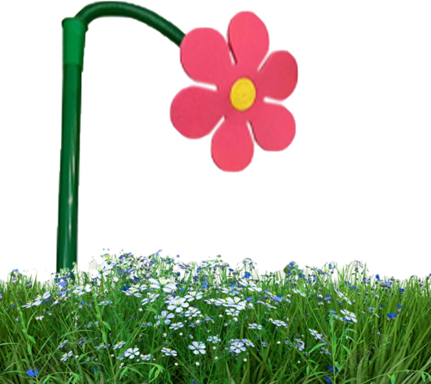 Garden Dancing Daisy Water Sprinkler: 360 Degree Rotating Sunflower Shape Water Sprinkler, Funny Colorful Sprinklers for Yard Lawn Garden, Watering and Kids Playing (Red)
