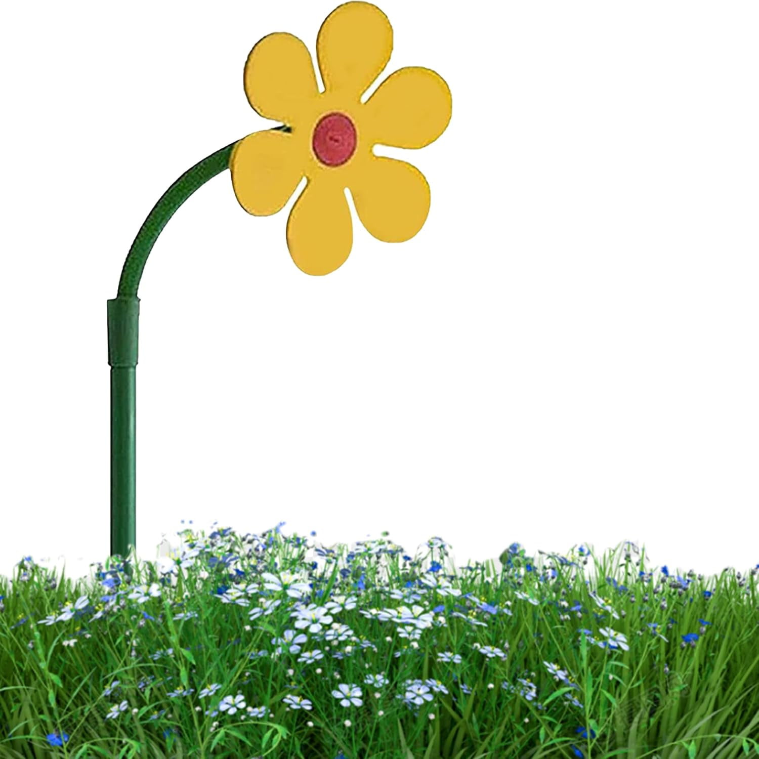 Garden Dancing Daisy Water Sprinkler: 360 Degree Rotating Sunflower Shape Water Sprinkler, Funny Colorful Sprinklers for Yard Lawn Garden, Watering and Kids Playing (Yellow)