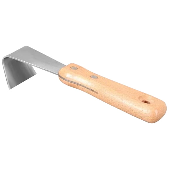 Garden Debarking Tool, Stainless Steel Spud with Comfortable Wooden Handle – Tree Log Peeling Tool for Fence Post, Crafting, Woodworking, Bark Remover