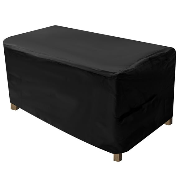 Garden Deck Box Cover, Outdoor Storage Box Protective Covers with Zipper Lid and Air Vent, Waterproof, 420D Oxford 48.4"x24.4"x21.65"(H)