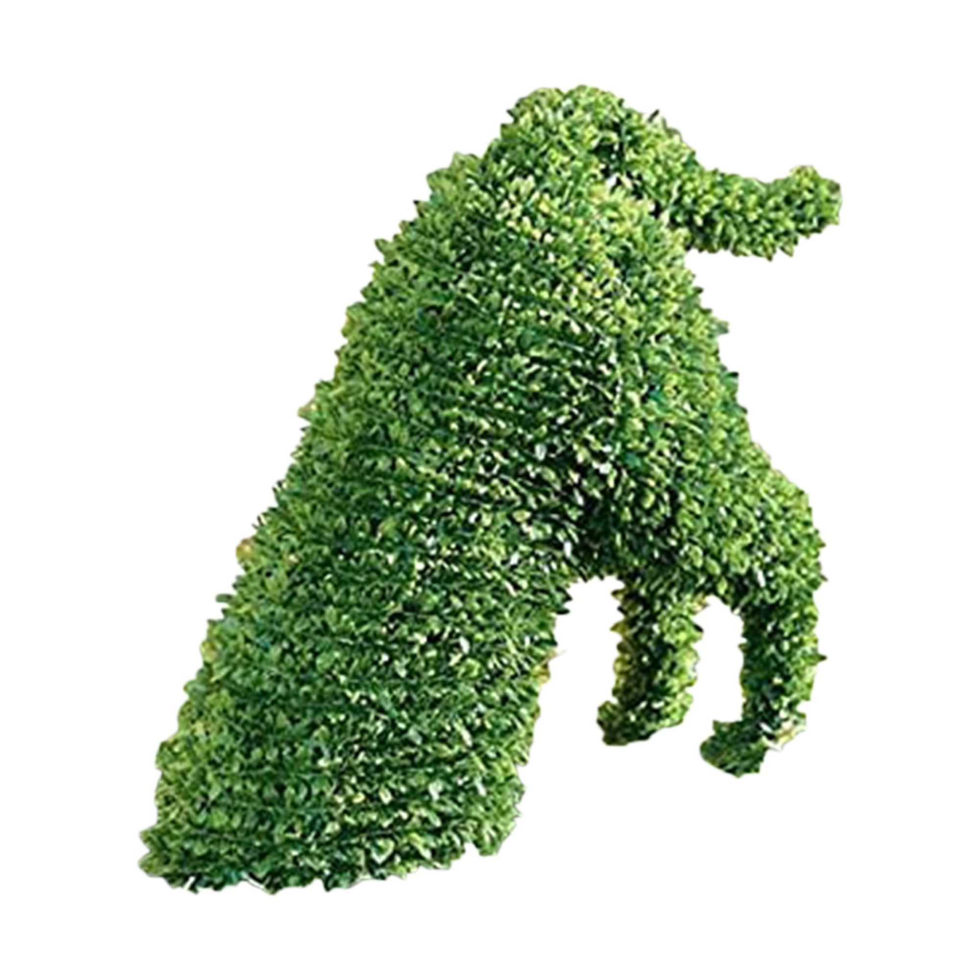 Garden Decor Dog Statue,Faux Boxwood Peeing Dog Topiary Outdoor Decor