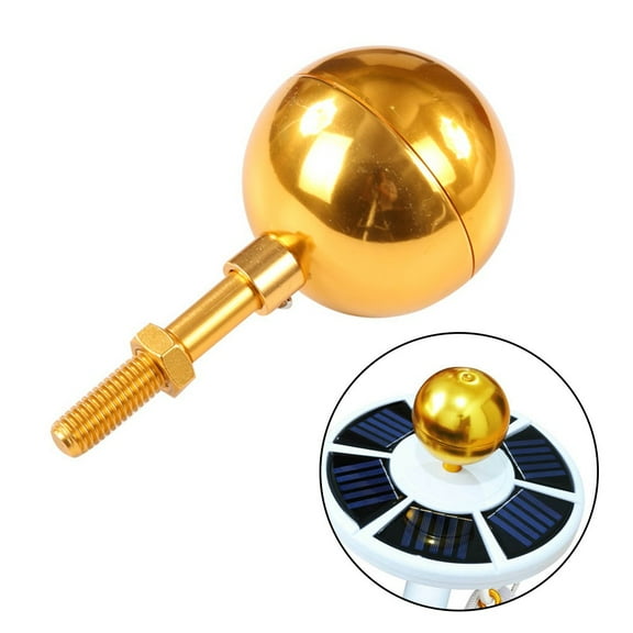 Garden Decor Flagpole Ball Topper 1Pc Outdoor Flagpole Ball Topper Ornament 3Inch Gold Anodized Aluminum Finish