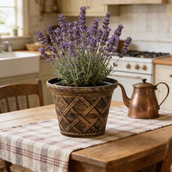 Garden Decor Garden Supplies,Resin Plastic Fleshy Flower Pot Balcony Potted Green Radish Plant Imitation Ceramic With Bottom Support Thickened Big Spring(9inch)