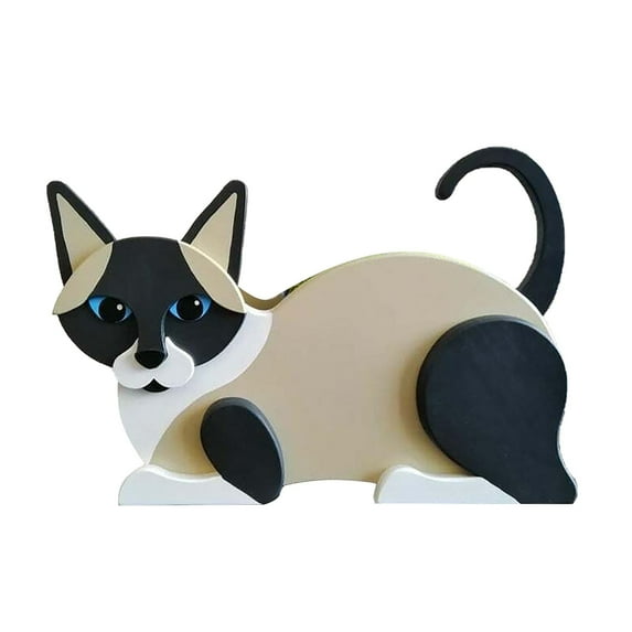 Garden Decor Garden Tools Indoor And Outdoor Garden Ornaments Animal Flower Pots Garden Art And Craft Decorations Cat Flower Pots Potted Planters Wood 11.81*7.87*1.97 Inch (Clearance)Flower Pots