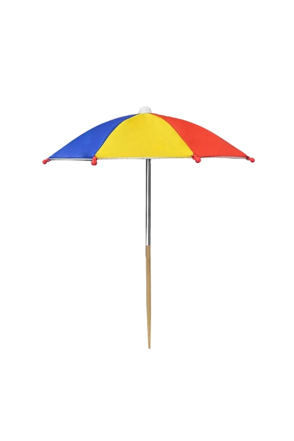 Decorative Flower Printed Small Metal Umbrella Compact Wind Resistant Sun Parasol for Garden Accent