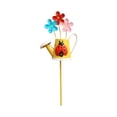 thumbnail image 1 of Garden Decor, Metal Watering Can with Flower Ladybug, 1 Piece, Artificial Turf and Outdoor Garden Decoration, 1 of 7