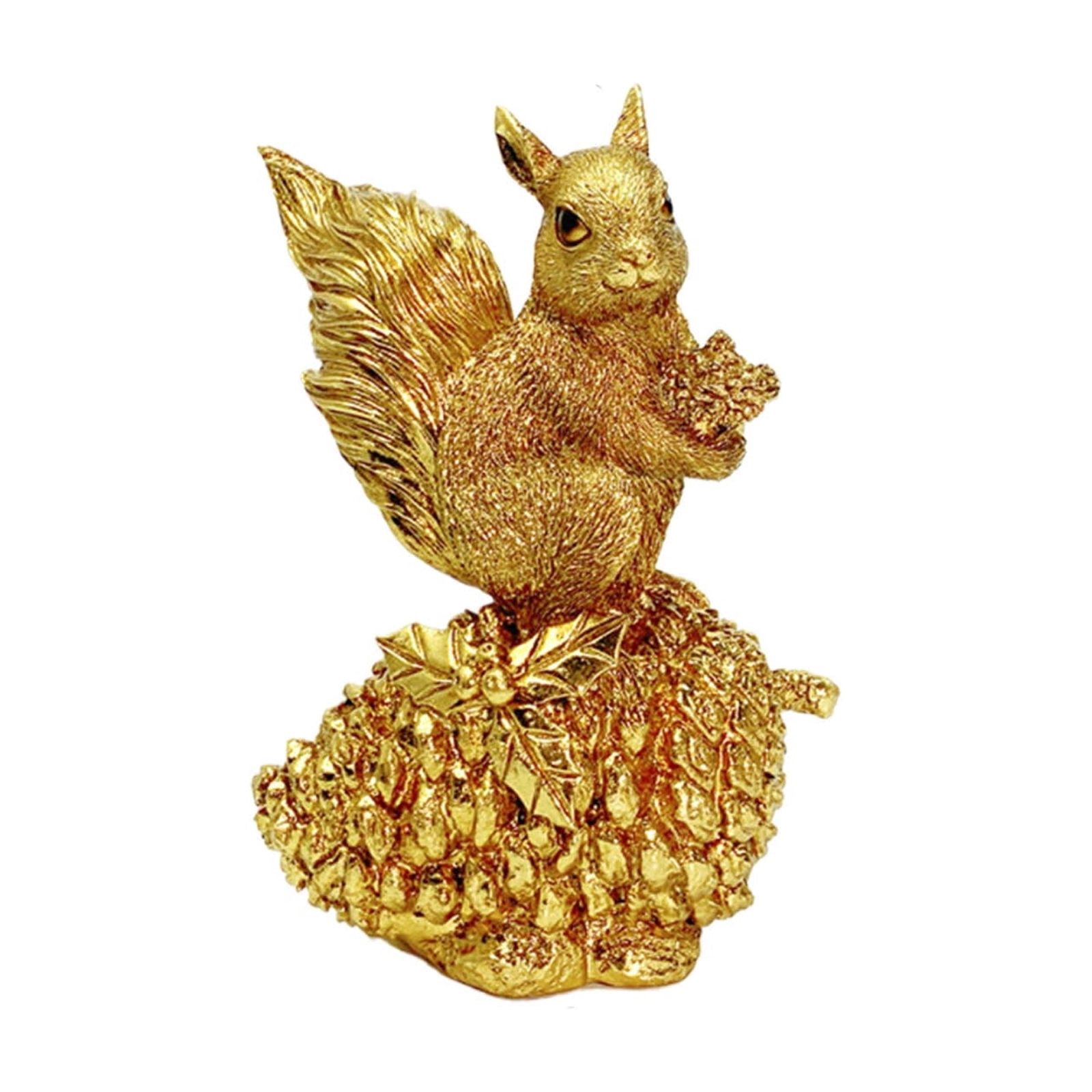 Garden Decor Outdoor Statue Resin Animal Sculpture Squirrel Figurine for Yard Patio Lawn Landscape Decoration and Home Exterior Accent Art with Weather Resistant Finish