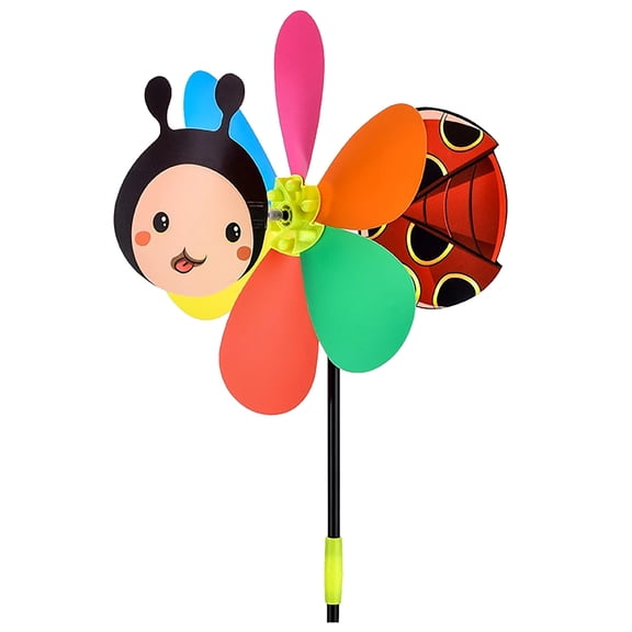 Garden Decor Pinwheels Wind Spinners with Metal Stakes Colorful 3D Animal Windmill Outdoor Pinwheel for Yard Garden Lawn Decorations - 21.2"