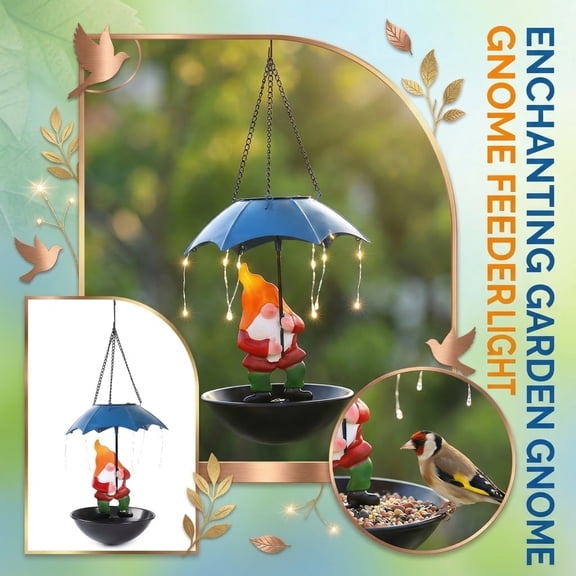 (Garden Decor)Solar-powered Bird Feeder Pendant Light - Outdoor Pendant Light Suitable For Lawns, Patios, And Lighting.
