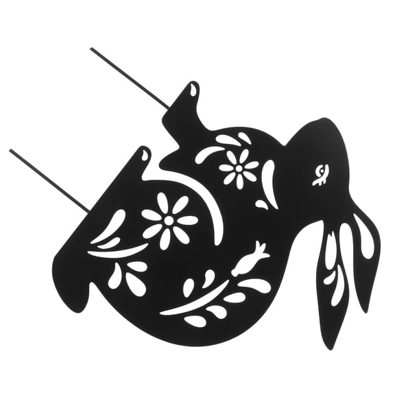 Garden Decor Stakes Black Rabbit Silhouette Chic Outdoor 1Pack