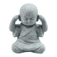 thumbnail image 1 of Garden Decor Yard Decorations Outdoor Outdoor Decor Patio Decor Small Wise Buddha Monk Figurines Ornaments Statues See Speak Hear No Evil, 1 of 8