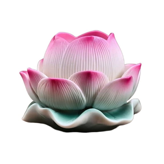 Garden Decoration Candlestick Ceramic Lotus Candlestick Family Restaurant Candle Holder Home Decoration Ornaments