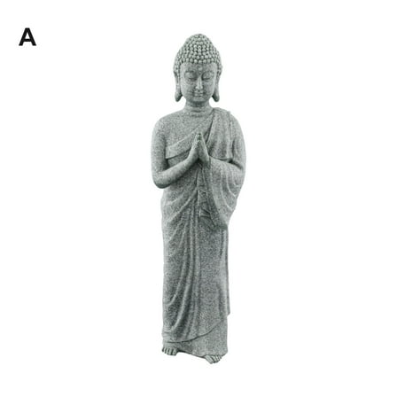 Garden Decoration Houses Decoration Garden Ornament Standing Buddha Resin Stone Zen Effect Outdoor Indoor Statue