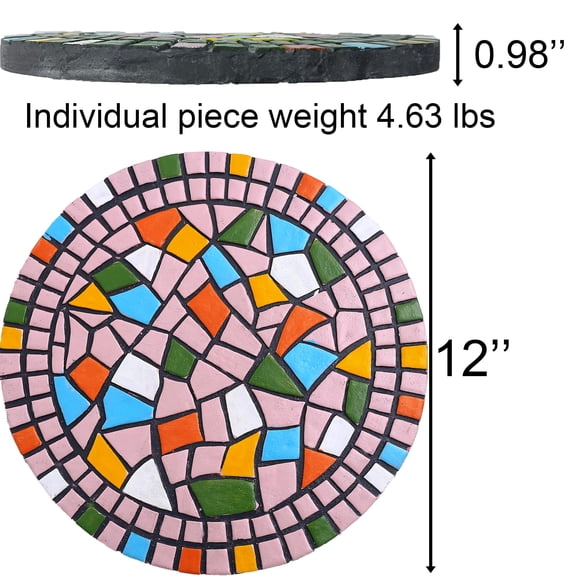 Garden Decoration - Mosaic Stepping Stone - Patio Decoration Stone