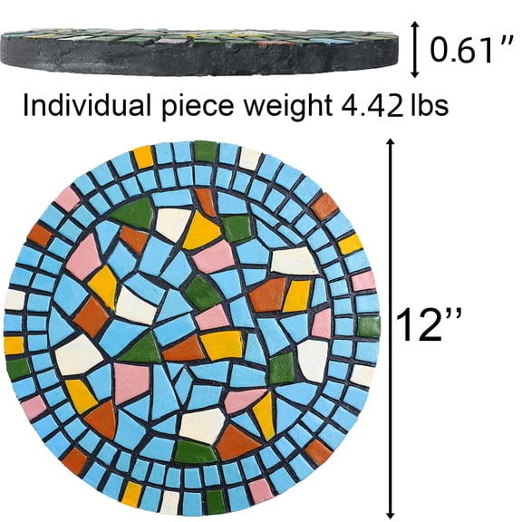 Garden Decoration - Mosaic Stepping Stone - Patio Decoration Stone
