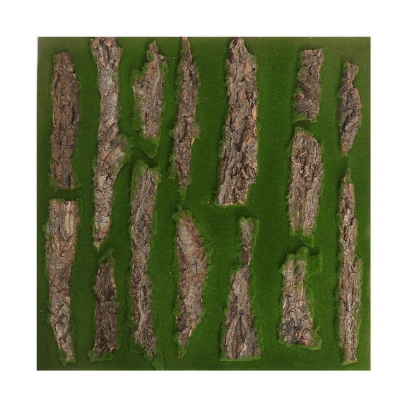 LITINKIMI Simulated Tree Bark Artificial Bark Decor Green 1Set 19.7x19.7in