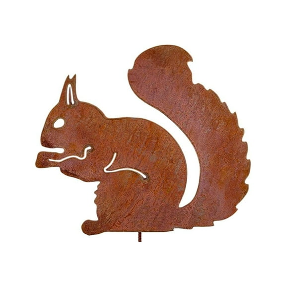 Garden Decoration Rusty Squirrels Outdoor Ornaments Decorative Piles Iron Crafts