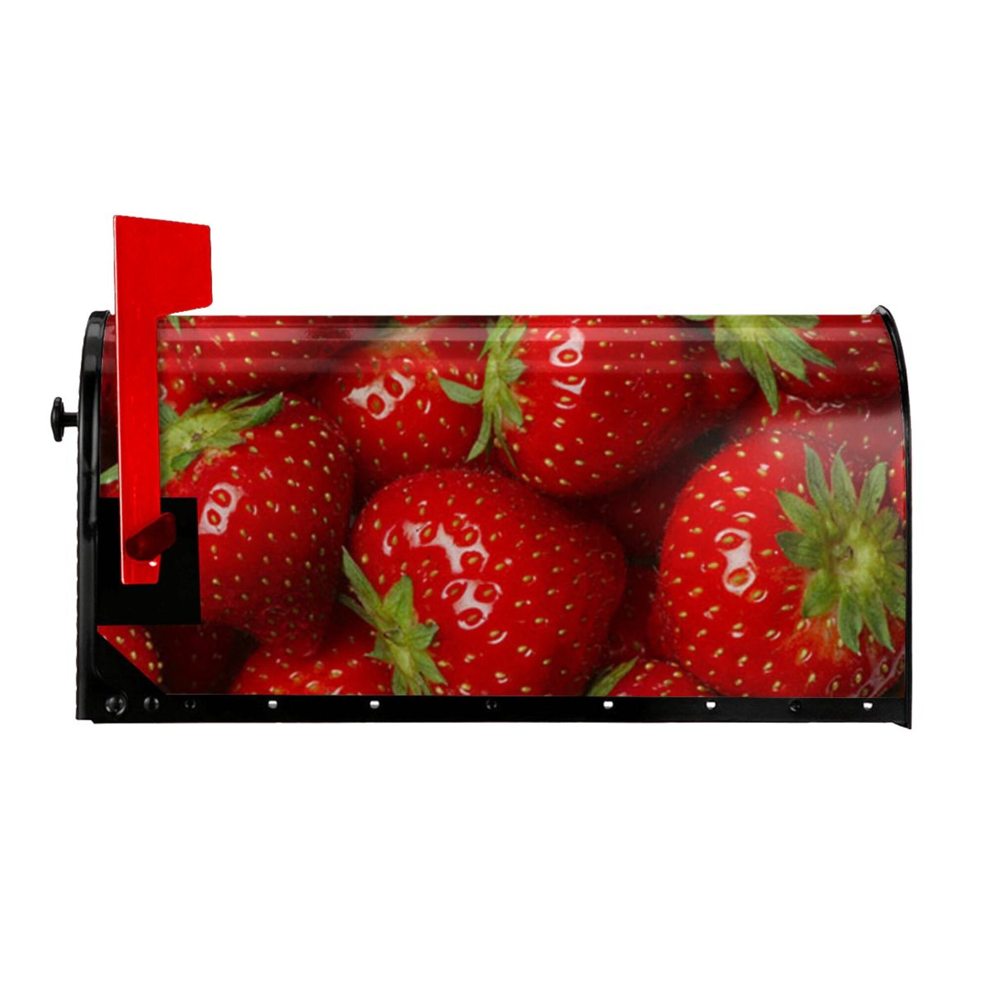 Mailbox Post Wraps Garden Decoration Strawberry Drawing Mailbox Covers Magnetic Retro ...