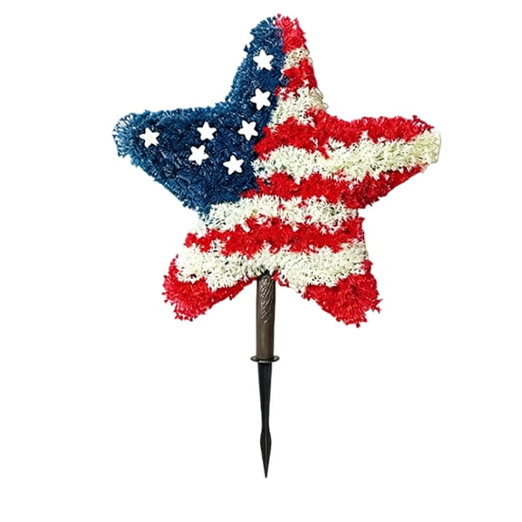 Garden Decorations Outdoor, Solar Bird Feeder, 1/4in Thick Steel, Outdoor Garden Decor, Lawn Decorations Outdoor, Red 5-Point Star, 1 Pc