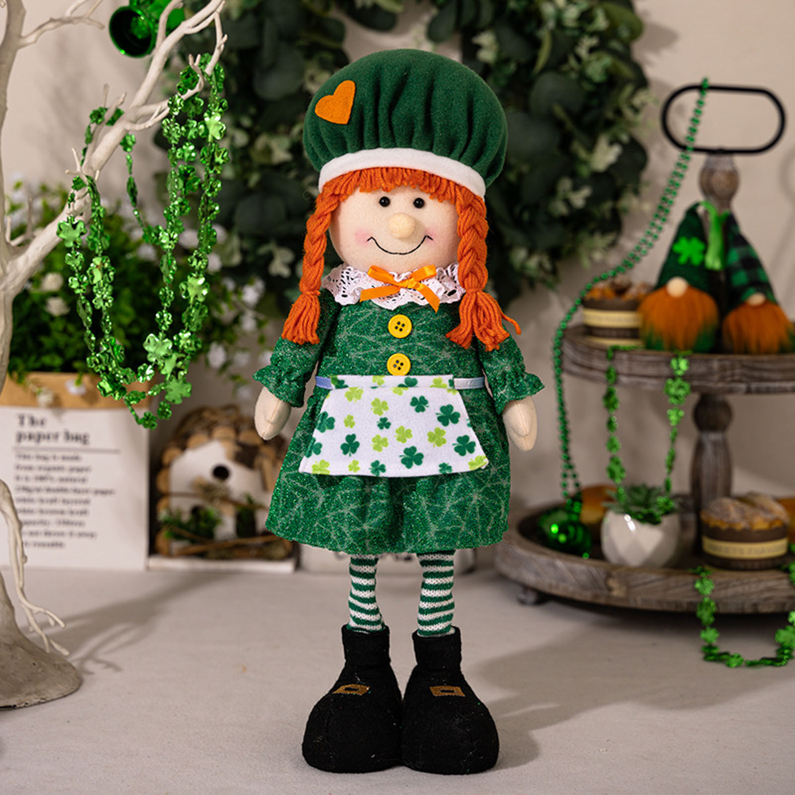 Garden Decorations St. Patrick'S Day Ornament Cute Cartoon Doll ...