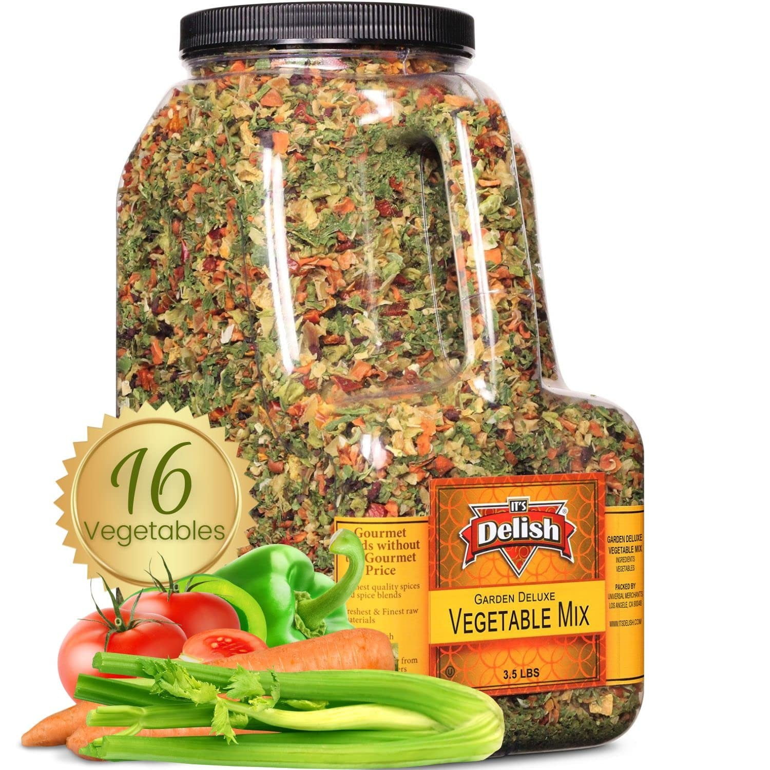 Garden Deluxe Vegetable Soup Mix by Its Delish, 3.5 LB Gallon Size Jug