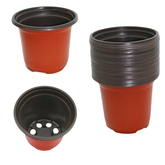 Garden Depot Pack of 6 Plastic Seed Starter Pots, Seed Starting Planters - Medium 4.5" Diameter