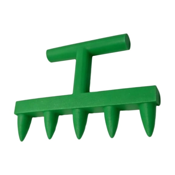 Garden Dibber, 5 Holes Plastic Seed Dibber Tool, T-Handle Soil Puncher for Sowing, Lightweight Seedling Transplanting Tool, Garden Sowing Dibber, for Vegetable Flower Seeds Outdoor Garden Planting