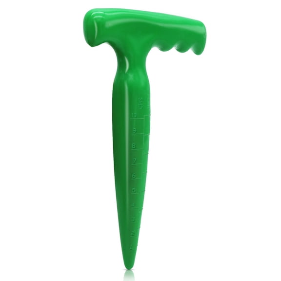 Garden Dibbler, Plastic T-handled, 1 Piece, for Garden Seedling Planting Hole Digging