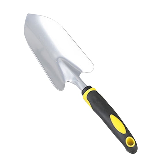 Garden Digging Spade with Non-Slip Rubber Handle Heavy Duty Iron Shovel for Planting Weeding and Household Gardening Backyard Maintenance