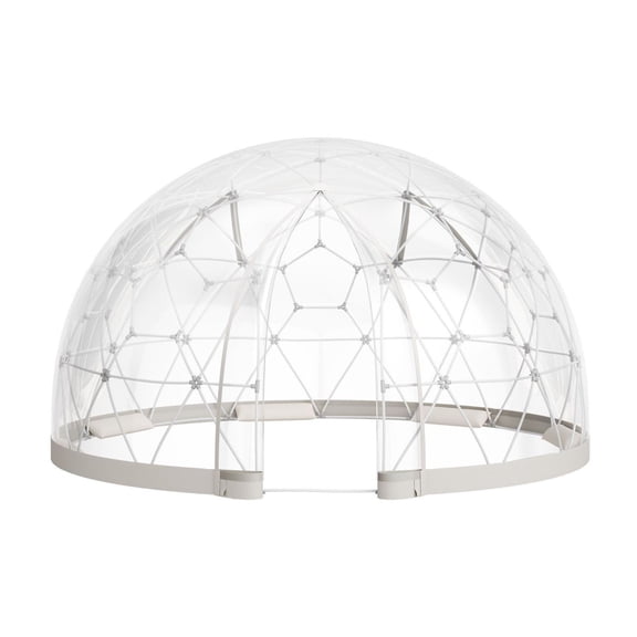 Garden Dome Igloo Tent, 9.5 x 5.7 ft Clear Bubble Tent for 2-4 Person, PVC Greenhouse with Window, Weatherproof Outdoor Igloo for Backyard Camping