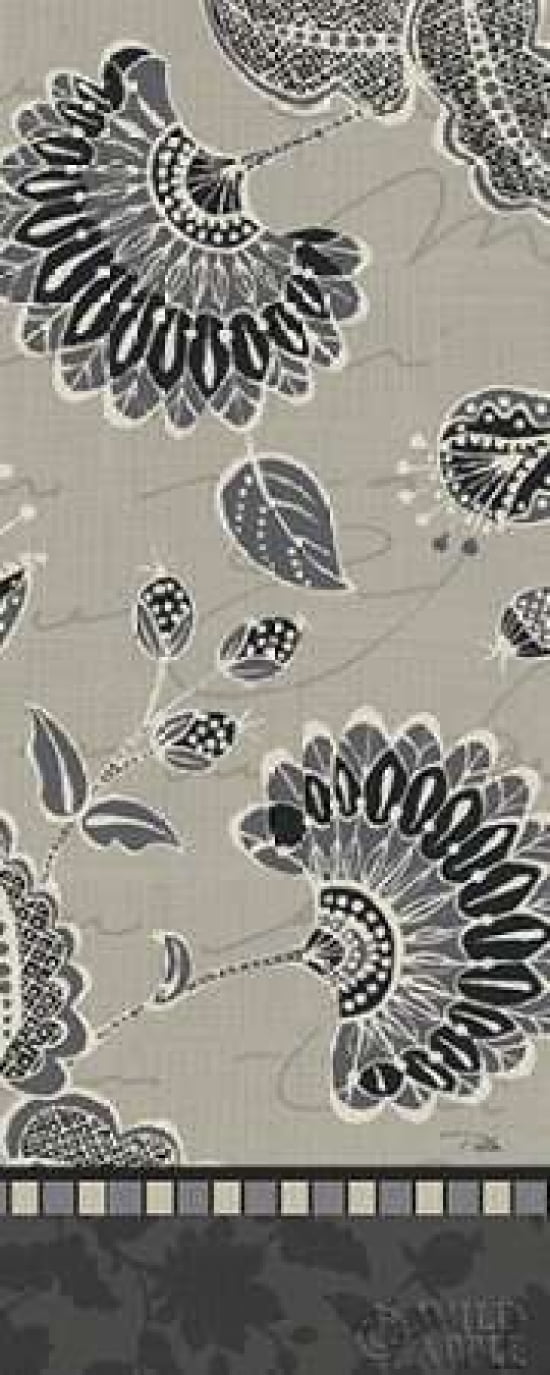 Garden Drawings Dark IV Canvas Art - Pela ERR (24 x 48)