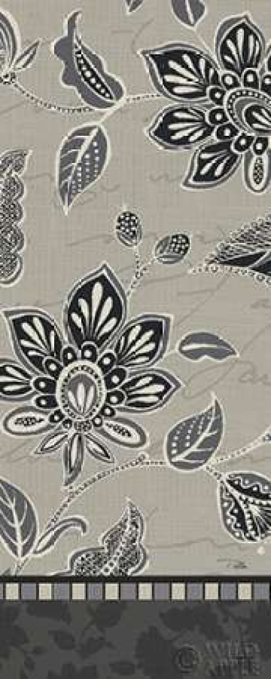 Garden Drawings Dark V Canvas Art - Pela ERR (24 x 48)