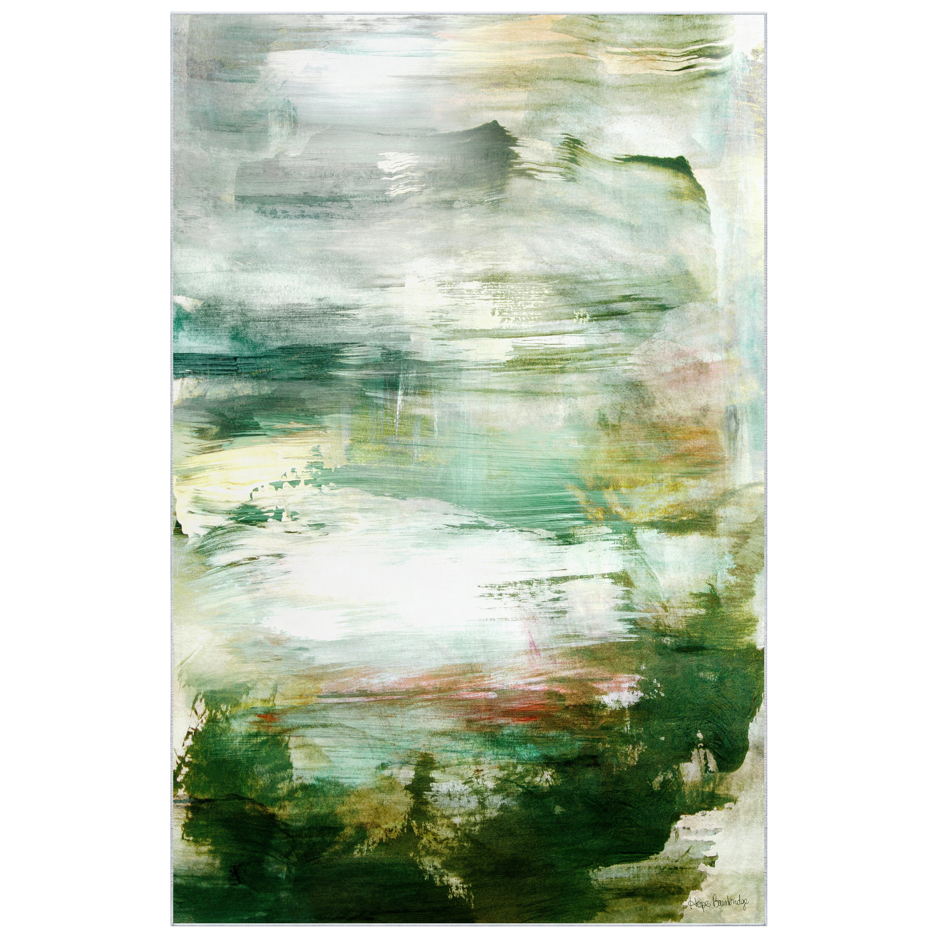 Garden Dreams Washable Abstract Art Area Rug size 5'x8', Power-loomed, Heavenly Softness with Non-Slipping Backing