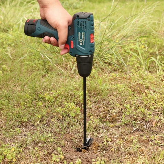 Garden Drill Bit for 4x22cm Spiral Bulb Planter with Solid Steel Shaft for Hex Driver Drills Garden Tool Accessories Efficient Seedling and Bulb,22.8 cm4.2 cm,Black