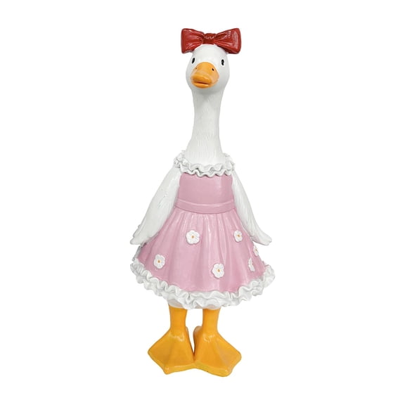 Garden Duck Sculpture Desk Ornament Figurine Resin Material for Living Room Bedroom Office Display