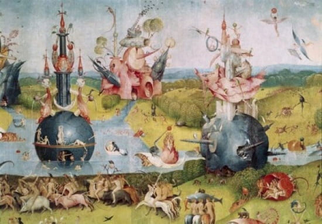 Garden Of Earthly Delights - Detail of Center Panel C1505 Hieronymus Bosch (ca1450-1516 Netherlandish) Museo del Prado Madrid Spain Canvas Art - Hieronymus Bosch (24 x 36)