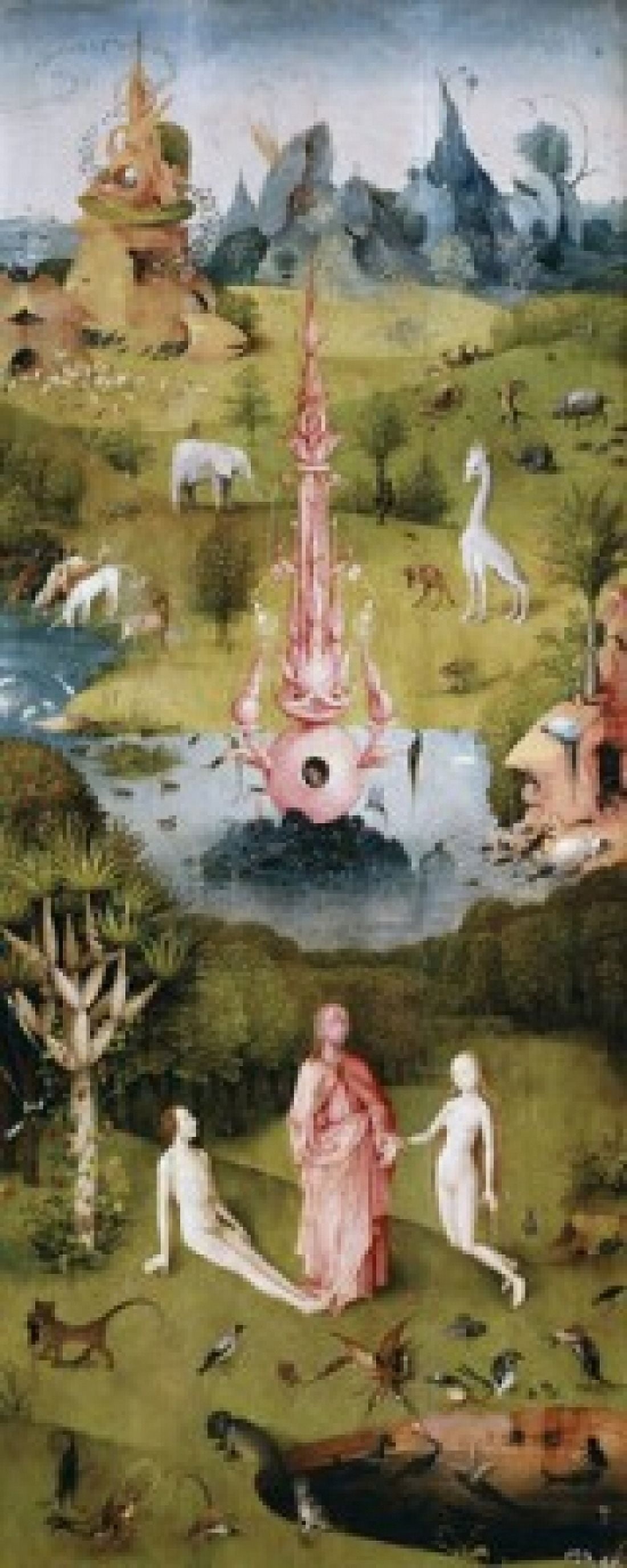 Garden Of Earthly Delights - Detail Left Panel c1505 Hieronymus Bosch (ca1450-1516 Netherlandish) Museo del Prado Madrid Spain Canvas Art - Hieronymus Bosch (24 x 36)