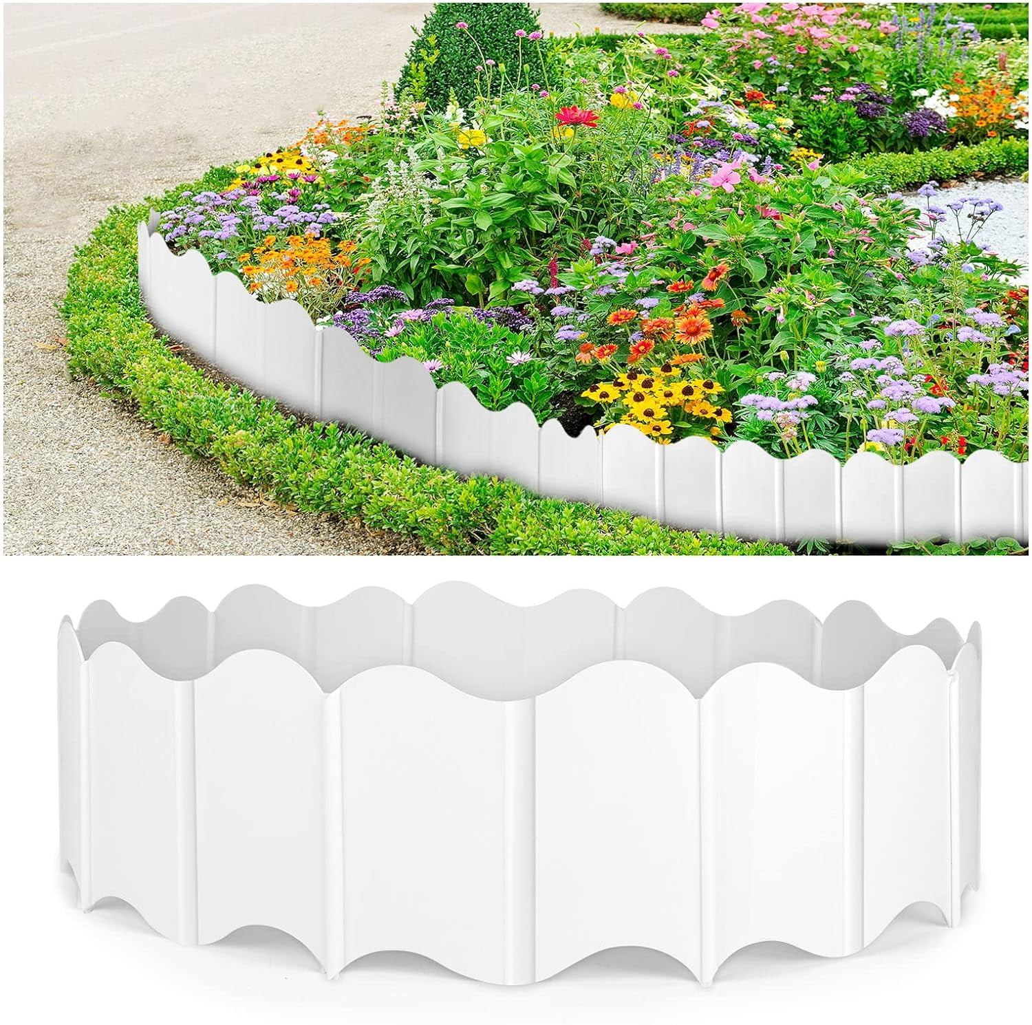 Garden Edging Border, 40Pcs Lawn Garden Fence Edgings Decorative