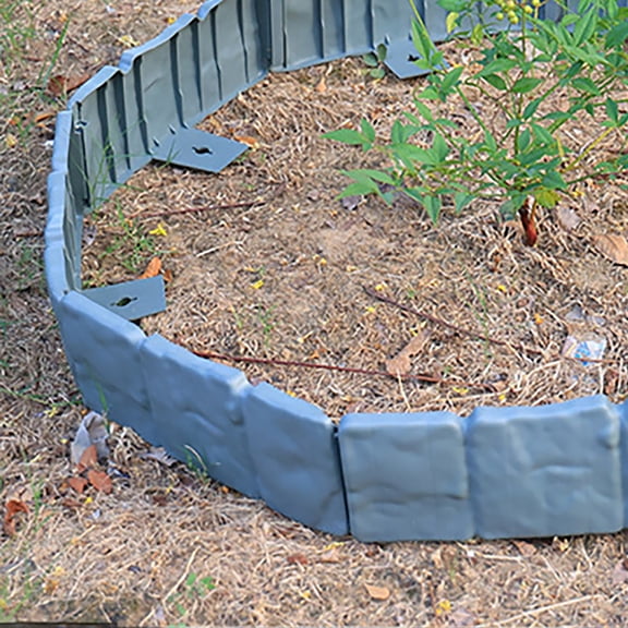 Garden Edging Border Interlocking Landscape Edging Kit with Ground Stakes for Flower Bed Lawn Villa Yard Outdoor Landscaping Use