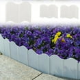 thumbnail image 1 of Garden Edging Border Plastic Decorative Flower Bed Fence for Patio Walkway Yard Landscape, 10Pcs, White, 1 of 6