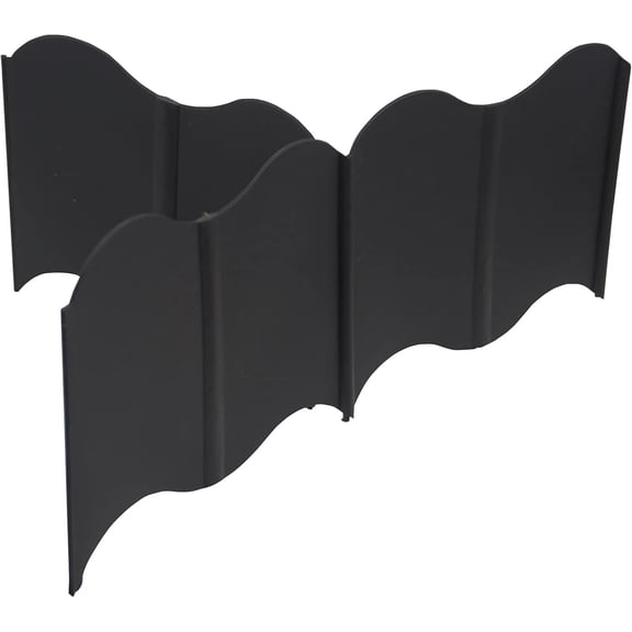 Garden Edging Kit 40PCS Pound-in Interlocking Black(20x5.3) | Plastic No-Dig Garden Edge Landscaping Edging